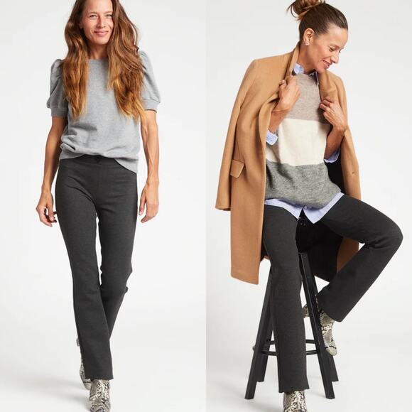 Betabrand Charcoal Straight Leg Two-Pocket Dress Pant Yoga Pants - Picture 1 of 8